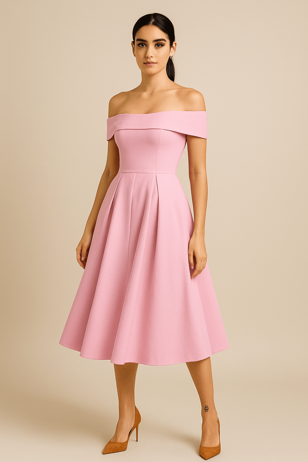 Anna | Women’s Off-Shoulder A-Line Dress – Elegant Fit for Formal Wear