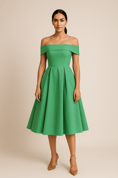 Anna | Women’s Off-Shoulder A-Line Dress – Elegant Fit for Formal Wear