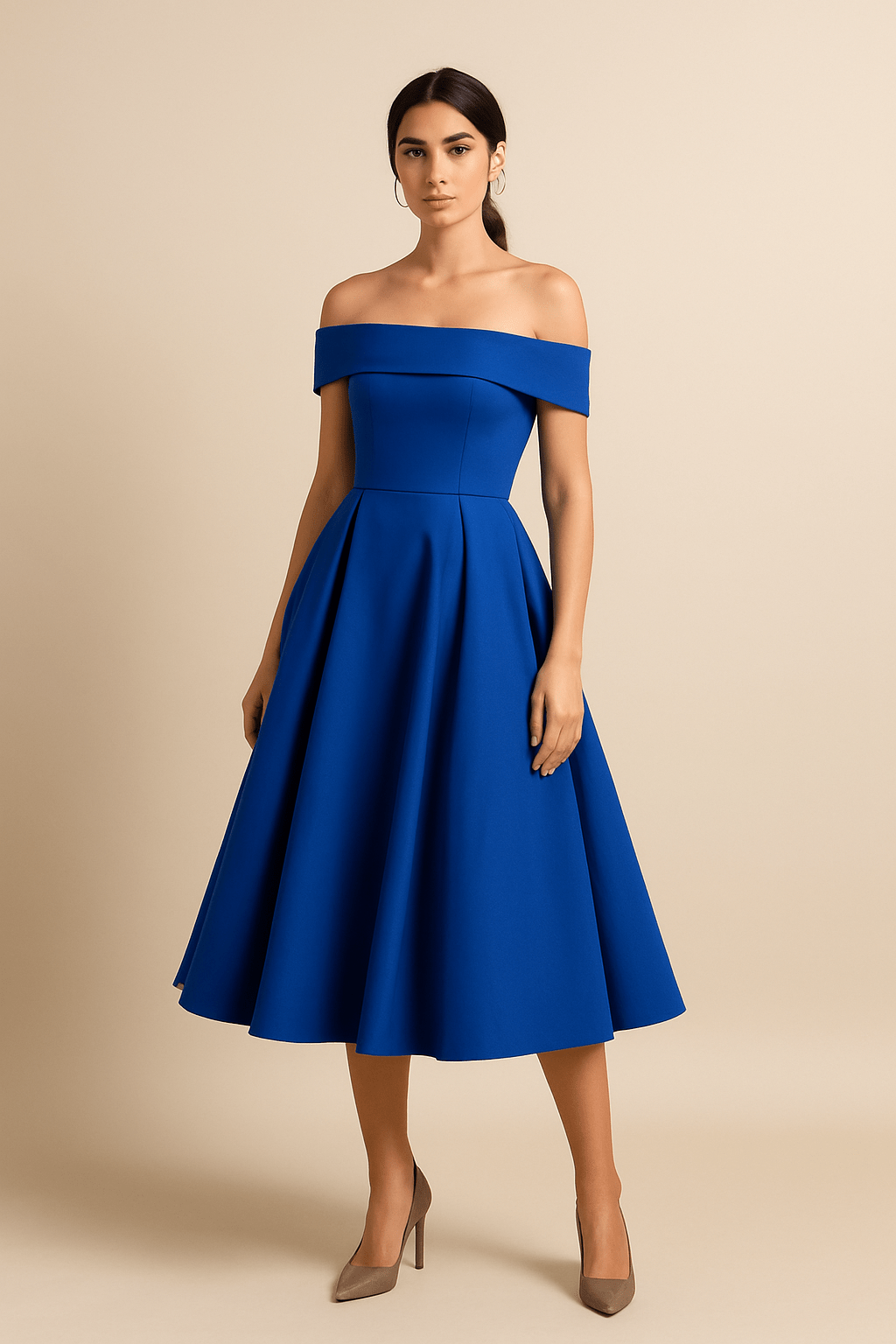 Anna | Women’s Off-Shoulder A-Line Dress – Elegant Fit for Formal Wear