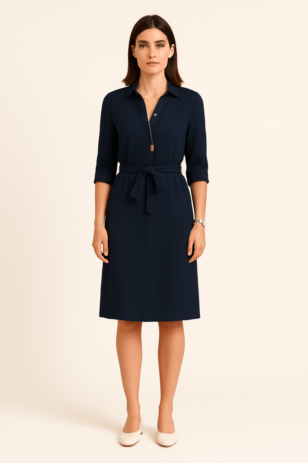 Caoimhe | Women’s Button-Down Shirt Dress – Relaxed Cotton Style